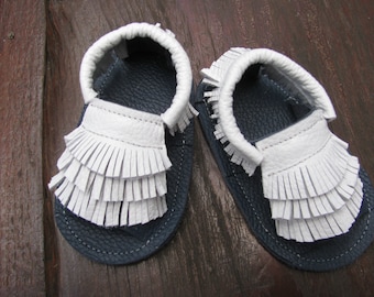 Wit & Marine Baby Gladiators.Baby Lederen Sandalen. Lederen Baby mocassins. Baby Meisje Sandalen. Boy Sandals.Gladiator Handmade.Greek Sandalen.