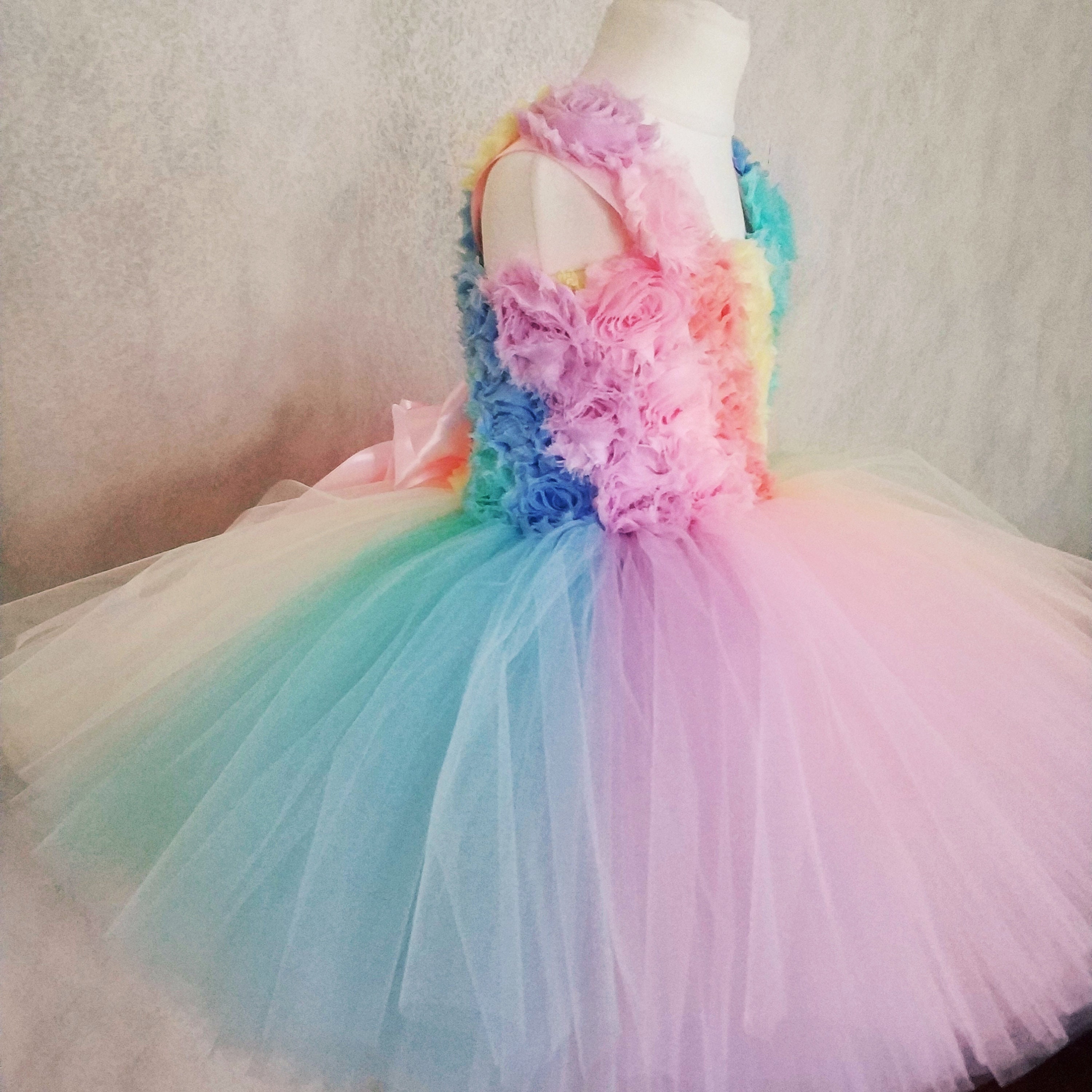 organza tutu dress Rainbow Glow Tulle Dress