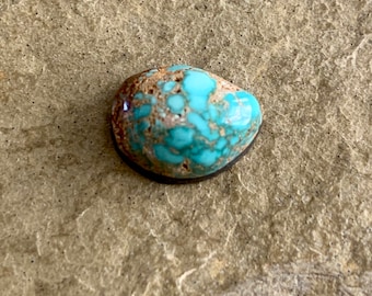 Lone Mountain Natural Turquoise Cabochon, AAAA Gem Grade, rare, hand made, old stock material, spiderweb, Gem Turquoise, pre 1980s stock