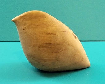Vintage Puutasku - Finland - Stylised Hand Carved Wooden Bird Sculpture