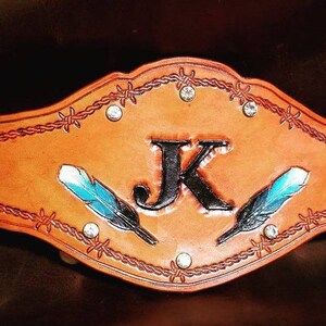 Custom Leather Bronc Halter Nosebands Bling Cowgirl Tack Free Shipping image 1