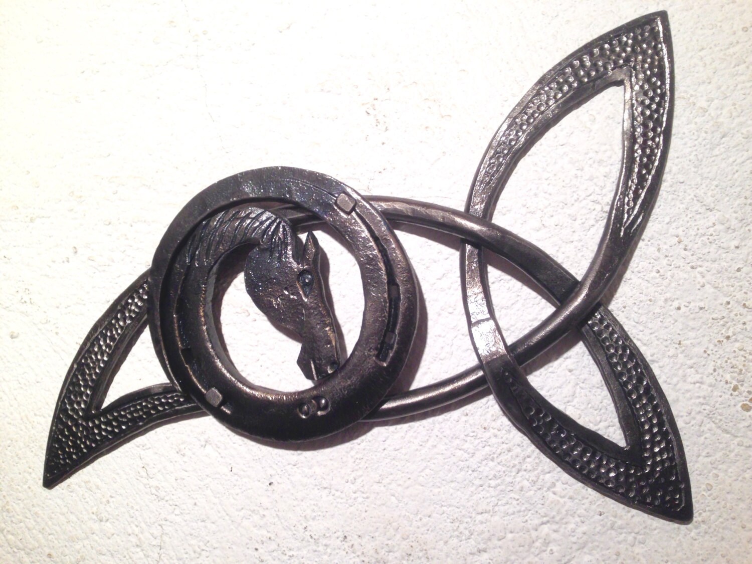Trinity Knot With Horse Framed on Horseshoe - Etsy