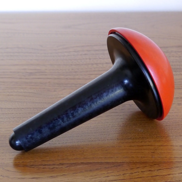 Red and black Bakelite darning mushroom, 1930’s or 1940’s