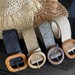 STRAW STRETCH BELT, Boho, Raffia belt, Fashion Buckle, 2 sizes, 2” wide 