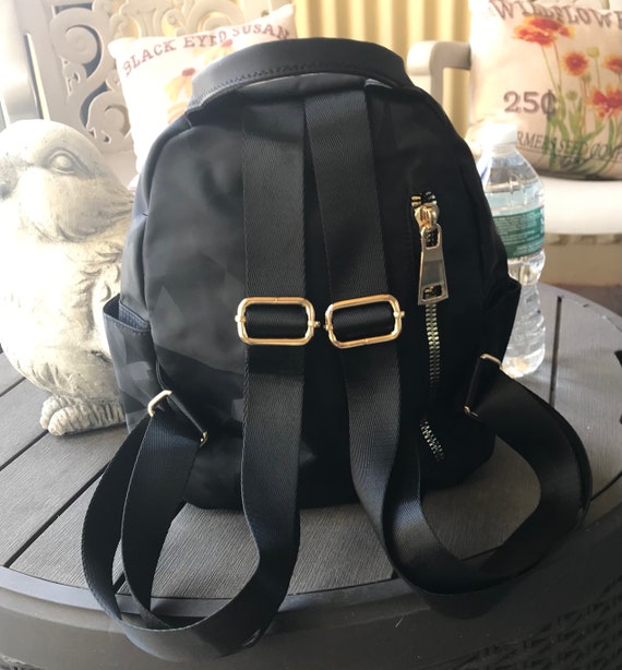Mini black nylon backpack sale