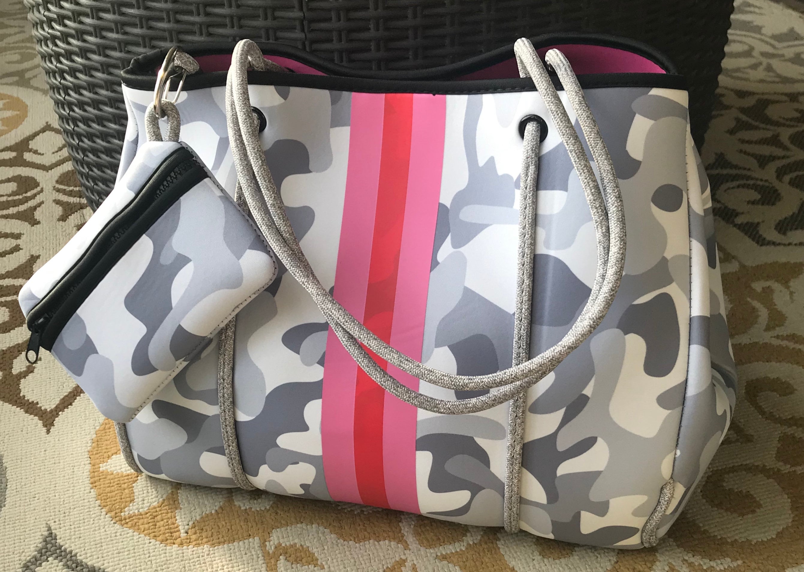 Neoprene Tote Grey Fawn