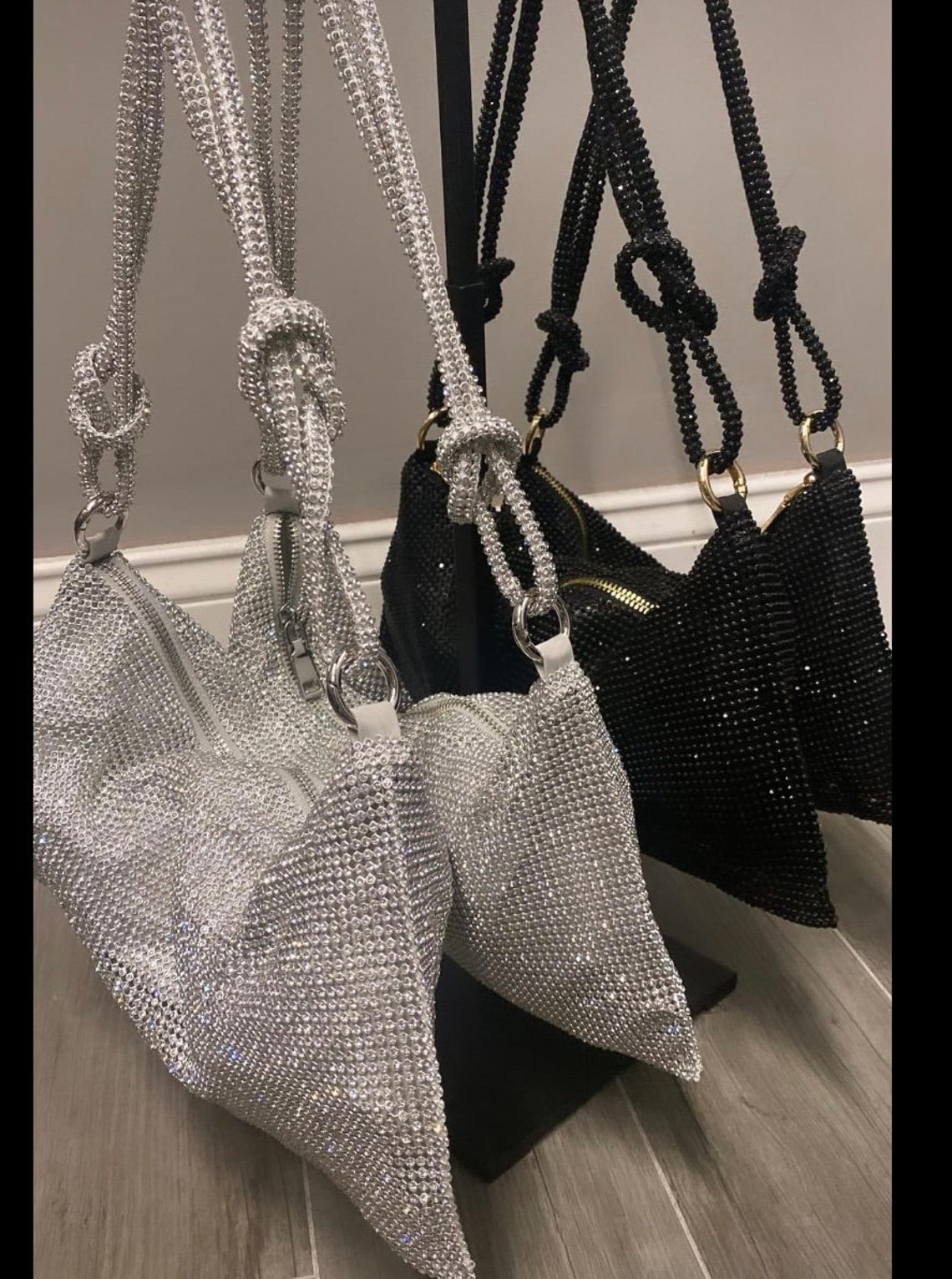 Rhinestone Shoulder Bag Evening Bag Wedding Slouchy Etsy
