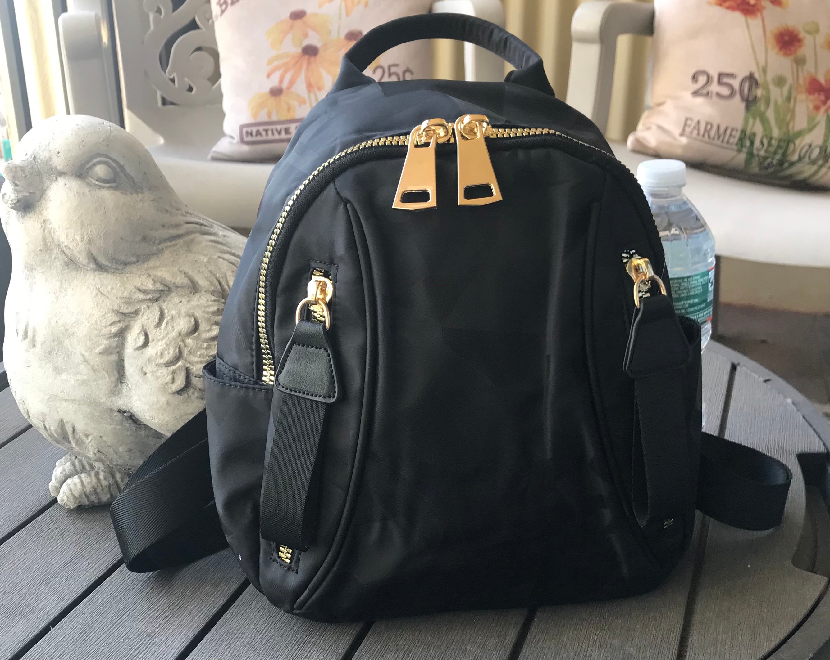 backpack gold hardware