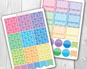 Mermaid Scale Functional Stickers Rainbow