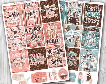 Coffee Quotes Stickers