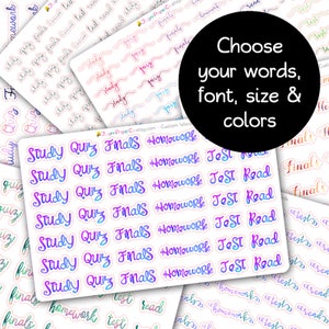 Choose your Words custom stickers