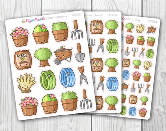 Kawaii Gardening Stickers | AD054