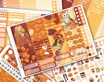 Hello Autumn Deluxe Weekly Planner Sticker Kit