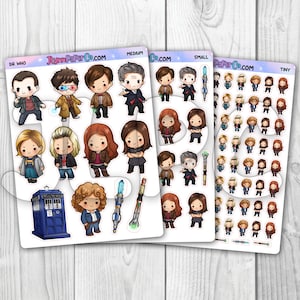 Dr Who Character Stickers