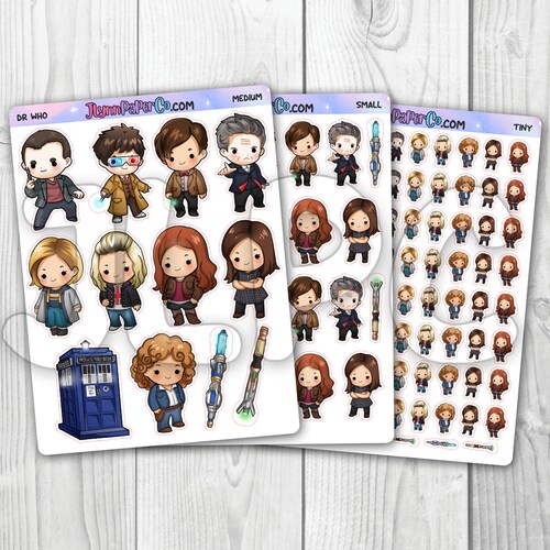Dr Who Character Stickers
