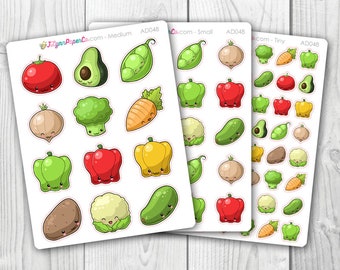 Kawaii Veggie Stickers | AD048