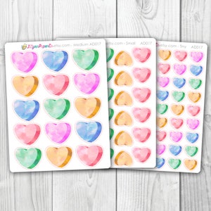 Valentine&#39;s Day Blank Candy Hearts Stickers AD013