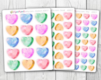 Valentine's Day Blank Candy Hearts Stickers AD013