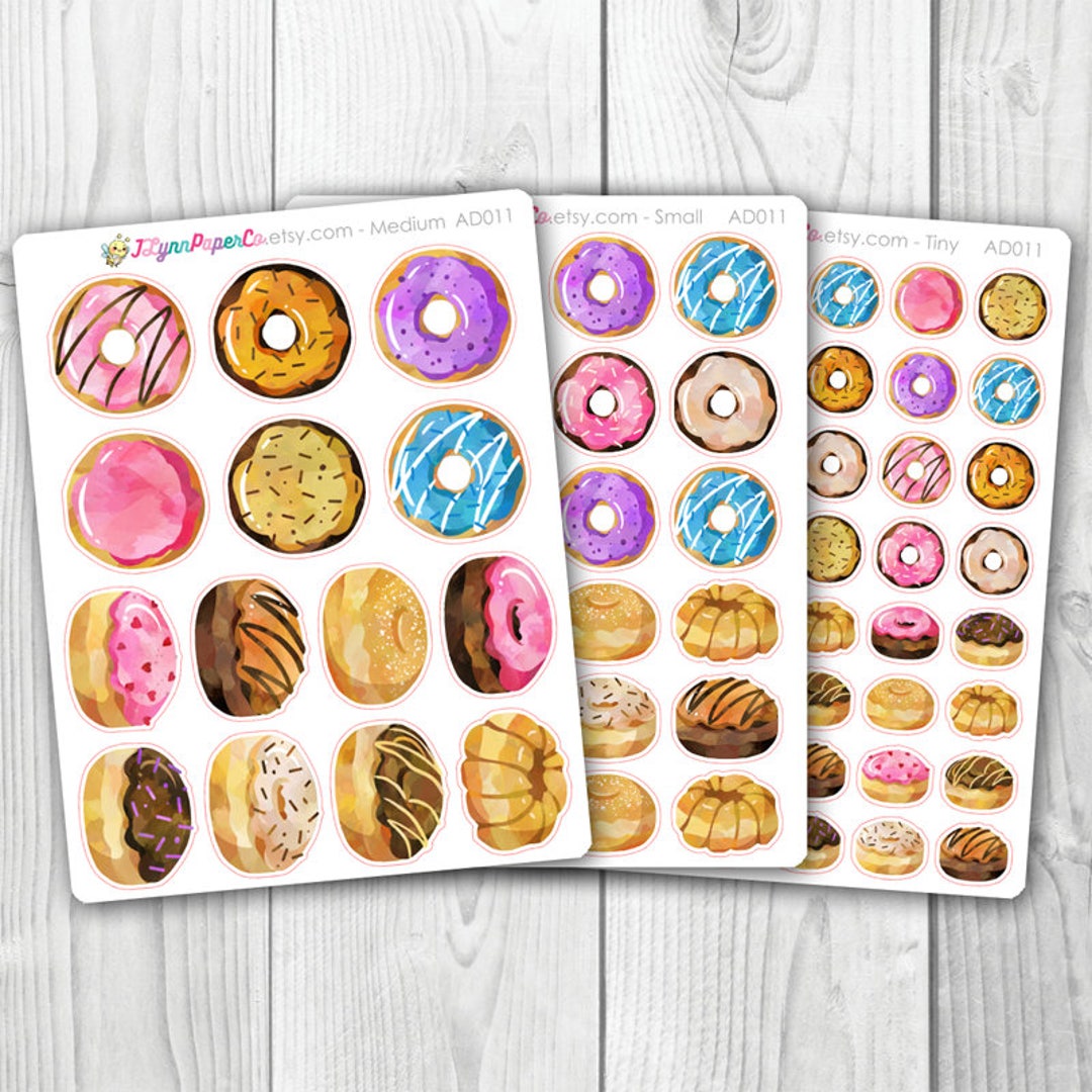 Sticker Doughnut Count Donut Stickers AD011 - Etsy