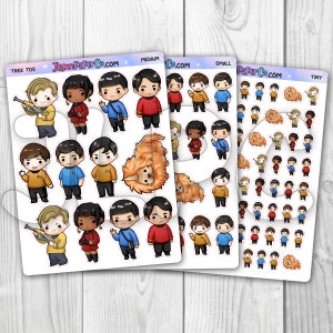 Star Trek TOS Inspired Character Stickers