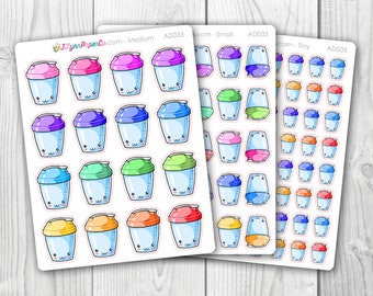 Kawaii Shaker Bottles Stickers | AD035