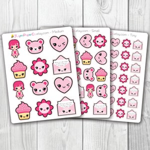 Pink Kawaii Stickers AV004
