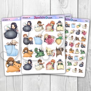 Wizards & Witches 7 Character Stickers