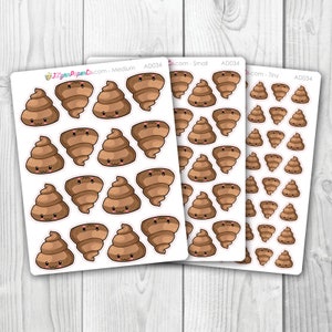 Kawaii Poo Stickers | AD034
