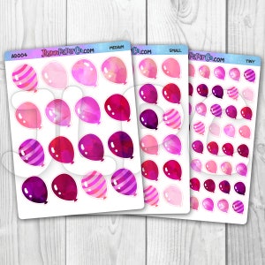 Pink Balloon Stickers AD004