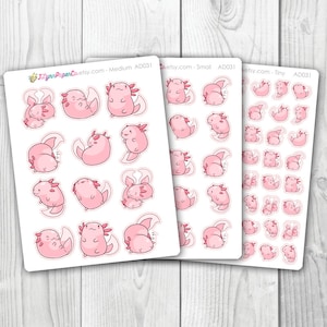 Kawaii Axolotl Stickers AD031