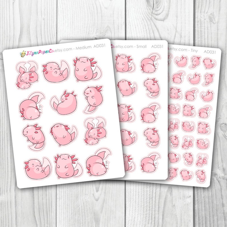 Pegatinas Kawaii de Ajolote AD031