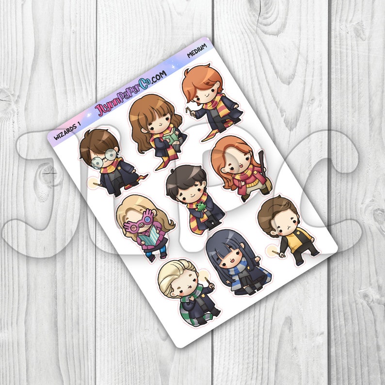 Wizards & Witches 1 Character Stickers Medium ~ 1.5 inch