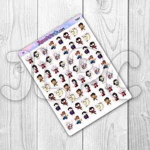 IY Demon Anime Character Stickers Tiny ~ 0.5 inch