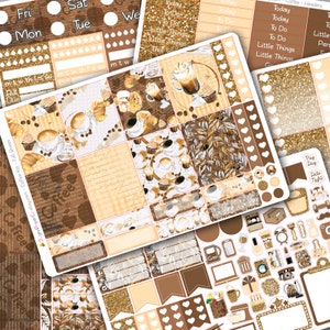 Coffee DELUXE Weekly Planner Sticker Kit