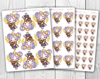 Starshine Eating Bread Character Stickers | SS049