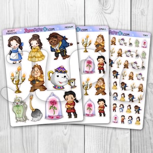 Pegatinas de personajes de la Princesa Bestia