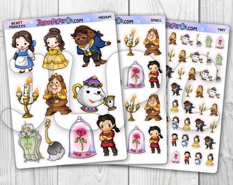 Beast Princess Character Stickers