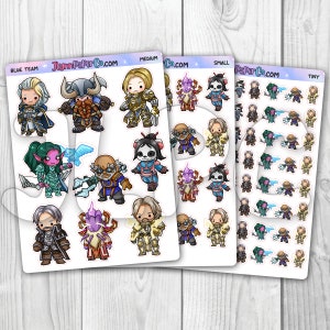 Raid Night (Blue Team) Character Stickers