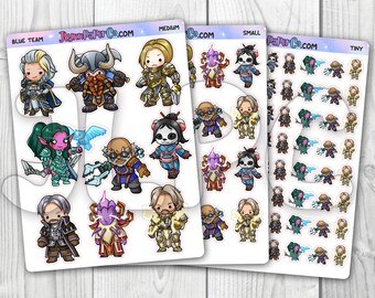 Raid Night (Blue Team) Character Stickers