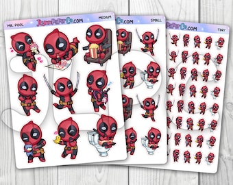 Mr Pool Characters Stickers