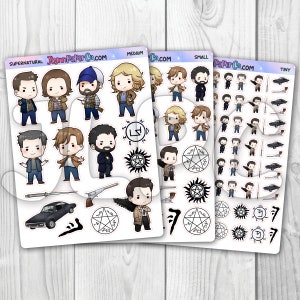 Supernatural Character Stickers