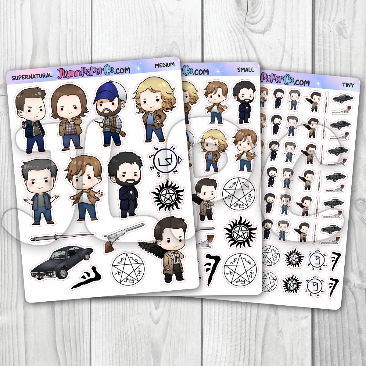 Supernatural Supernatural Sticker PackVinyl Large Deluxe Stickers Variety  Pack - Laptop, Water Bottle, Scrapbooking, Tablet, Skateboard