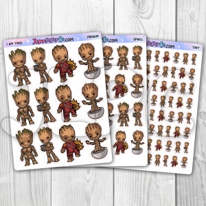 I am Tree Character Stickers