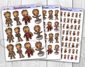 I am Tree Character Stickers