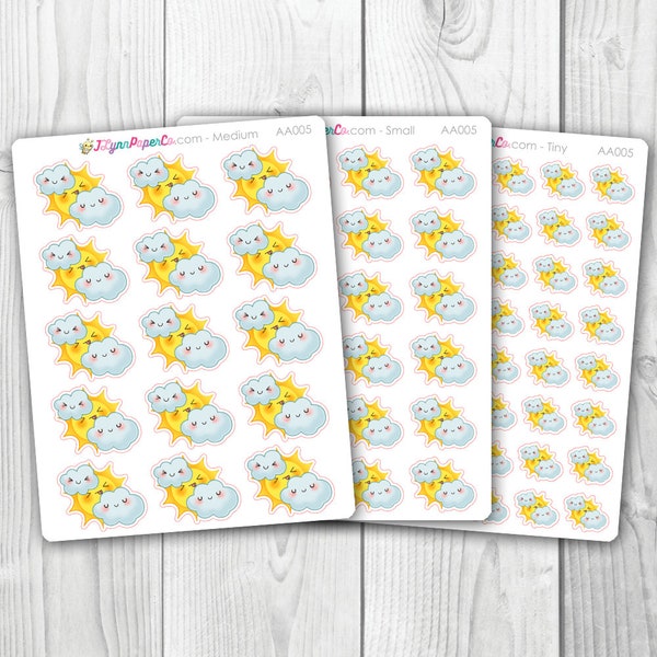 Kawaii Cloudy Weather Stickers | AA005