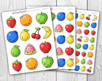 Kawaii Fruit Stickers | AD047