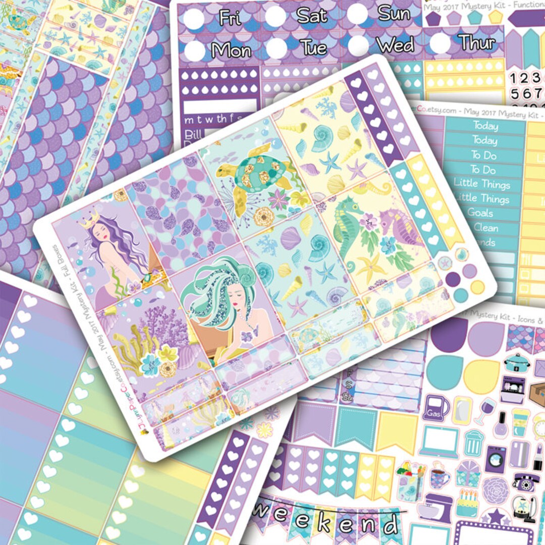 Mermaid DELUXE Weekly Planner Sticker Kit - Etsy