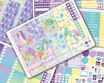 Mermaid DELUXE Weekly Planner Sticker Kit