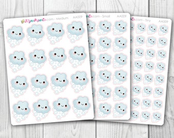 Kawaii Snowy Weather Stickers | AA009