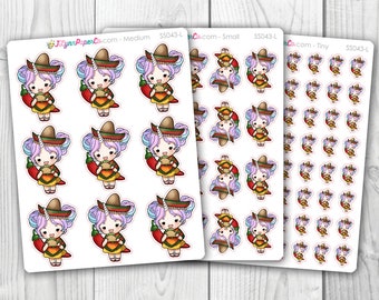 Starshine Eating Tacos Character Stickers | SS043